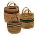 3/Set Bold Striped Jute Containers