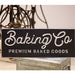 Black and Galvanized Metal Baking Co Sign