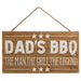Dad's BBQ Wood Hanging Sign