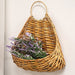 Tan Wicker Hanging Wall Planter