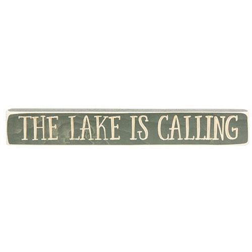 The Lake is Calling Engraved Block 12"