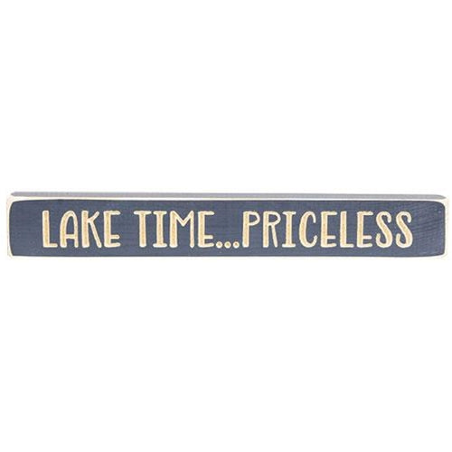 Lake Time...Priceless Engraved Block 12"