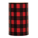 Red Large Buffalo Check Pillar 3x5"