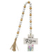 He Is Risen Wooden Bead Garland w/Cross