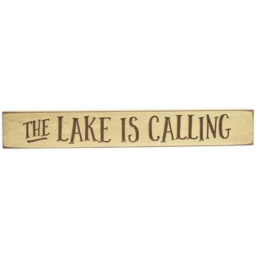 The Lake Is Calling Engraved Sign 24"