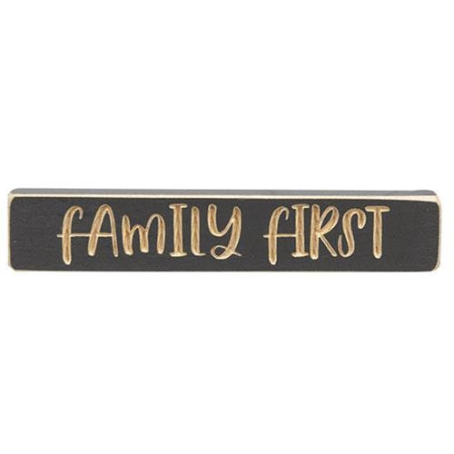 Family First Engraved Block 9"