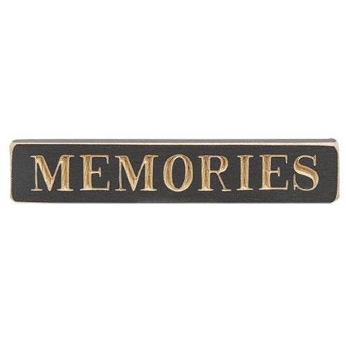 MEMORIES Engraved Block 9"