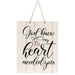 God Knew My Heart Pallet Board Rope Sign