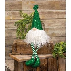 *St. Patrick's Day Sequin Dangle Leg Gnome