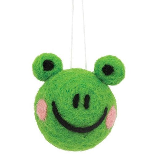 Felted Frog Ornament