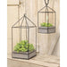 2/Set Wood Plant Holder w/ Metal Frame