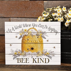 Bee Kind Beehive Pallet Art