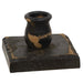 Distressed Black Wooden Square Taper Holder