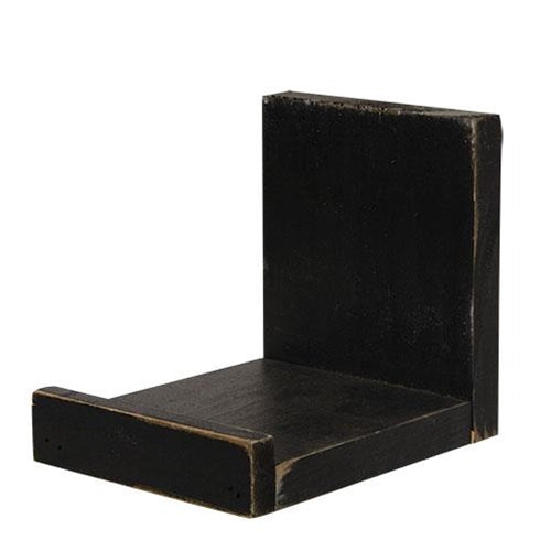 Distressed Black Wooden Bowl/Frame Holder