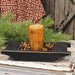 Distressed Wooden Brick Mold Candle Tray Black
