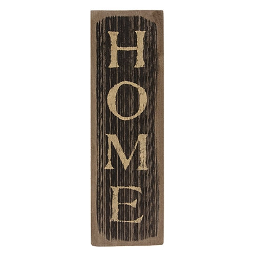 "Home" Vertical Distressed Barnwood Sign