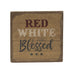 "Red White and Blessed" Distressed Barnwood Sign