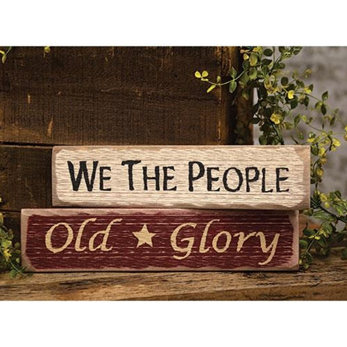 We the People Distressed Barnwood Sign