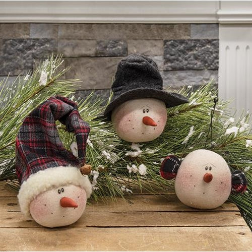 3/Set Snowman Head Ornaments