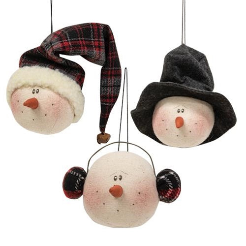 3/Set Snowman Head Ornaments