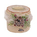 Winter Floral Birch Votive Holder