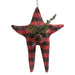 Buffalo Check Folk Star Ornament w/Pinecone