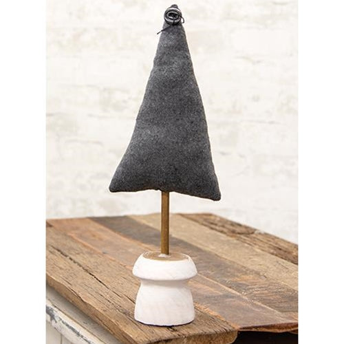 Gray Fabric Tree 15.5"