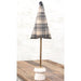 Gray Plaid Fabric Tree 20"