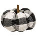 Black & White Buffalo check Stuffed Pumpkin 4"