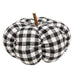 Black & White Gingham Stuffed Pumpkin 6.5"