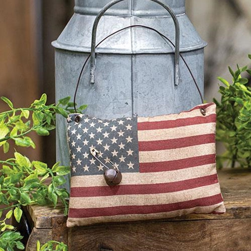 Primitive Flag Pillow Ornament