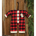 Santa's Jammies Buffalo Check Large Hanger Ornament