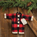 Santa's Jammies Buffalo Check Small Hanger Ornament