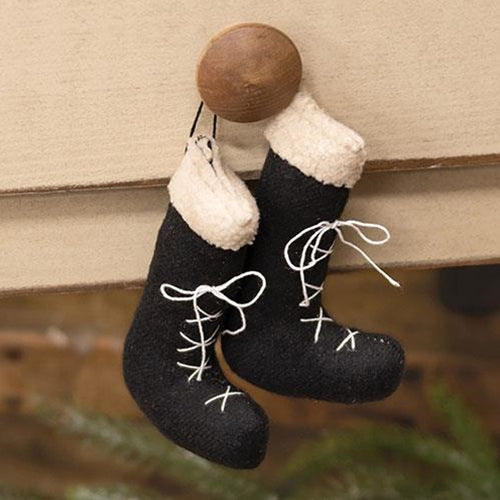Santa's Boots Fabric Ornament