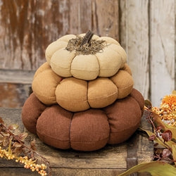 Mossy Top Stuffed Primitive Pumpkin Stack