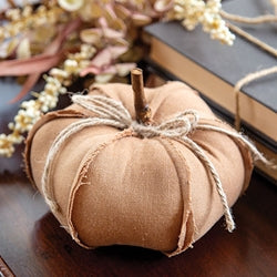 Stuffed Brown Pumpkin w/Seams 6.5"