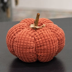 Burnt Orange Waffle Weave Pumpkin Small