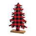 Red & Black Buffalo Check Wood Tree Medium