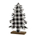 Black & White Buffalo Check Wood Tree Medium