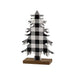 Black & White Buffalo Check Wood Tree Small