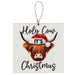 Holy Cow It's Christmas Square Ornament
