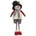 Black Hat Stripe Scarf Standing Snowman 26"