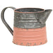 Distressed Pink & Galvanized Pitcher