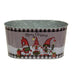 Black Buffalo Check Trim Gnome Oval Container