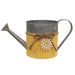 Galvanized Metal Watering Can w/Daisy Charm