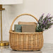 Natural Willow Oval Gathering Basket w/Handle