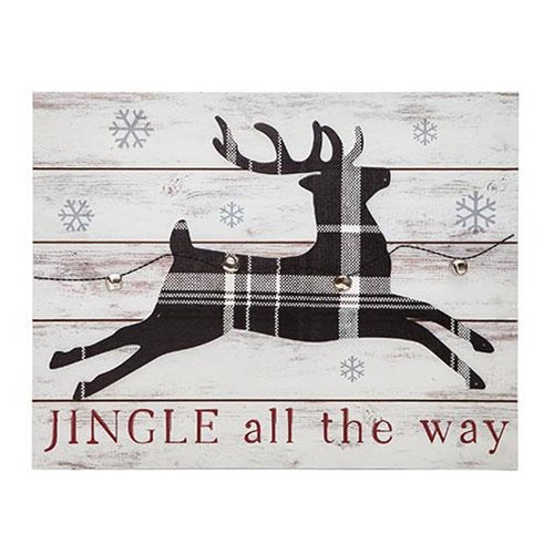 Jingle All the Way Sign with Reindeer