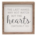 The Last Names Framed Print 8"