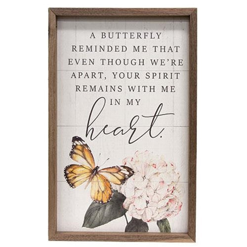A Butterfly Reminded Me Framed Print
