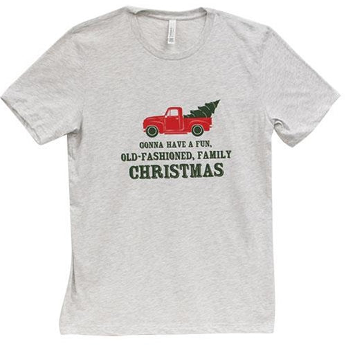 Old Fashioned Family Christmas T-Shirt Ash Medium